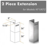 ZLINE 2 Piece Chimney Extension for 12' Ceiling, 2PCEXT-KF1