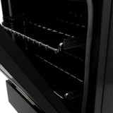 ZLINE 24" Autograph Dual Fuel Range, Black Stainless, RABZ-24-CB