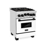 ZLINE 24" Autograph Edition, Gas Range, White Door, RGZ-WM-24-MB