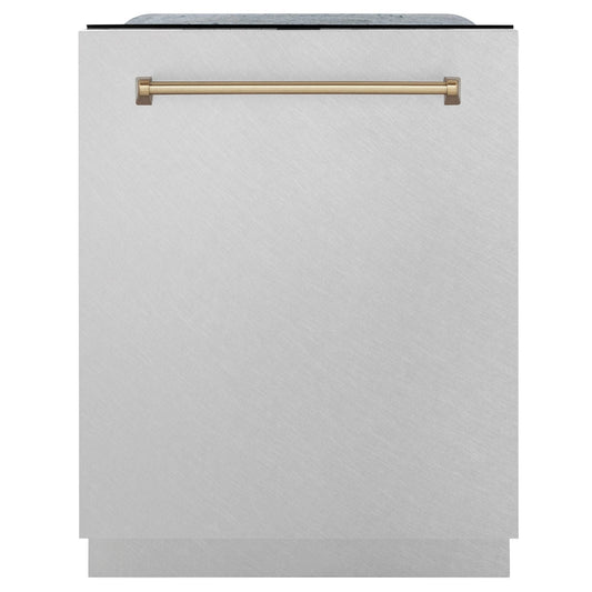 ZLINE 24" Autograph Tall Tub Dishwasher, Bronze, DWMTZ-SN-24-CB