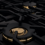 ZLINE 24" Black Stainless, Gas Brass Burner, Electric Range, RAB-BR-24