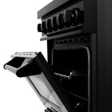 ZLINE 24" Black Stainless, Gas Burner, Electric Oven Range, RAB-24