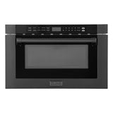 ZLINE 24" Built-in Microwave Drawer, Black Stainless Steel, MWD-1-BS-H