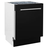 ZLINE 24" Dishwasher in Black Matte panel, Stainless Tub, DWV-BLM-24