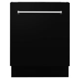 ZLINE 24" Dishwasher in Black Matte panel, Stainless Tub, DWV-BLM-24