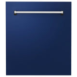 ZLINE 24" Dishwasher in Blue gloss panel, Stainless Tub, DWV-BG-24