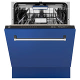 ZLINE 24" Dishwasher in Blue Matte panel, Stainless Tub, DWV-BM-24
