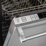 ZLINE 24" Dishwasher in DuraSnow® Stainless, Traditional Handle, DW-SN-H-24