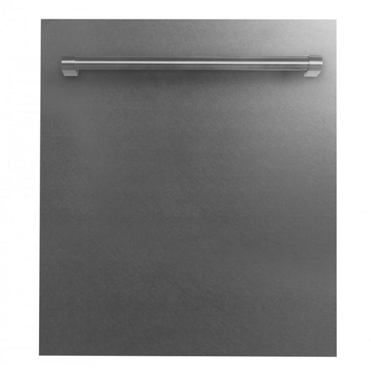 ZLINE 24" Dishwasher in DuraSnow® Stainless, Traditional Handle, DW-SN-H-24