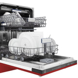ZLINE 24" Dishwasher in Red Matt panel, Stainless Tub, DWV-RM-24
