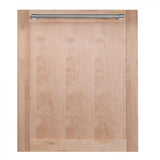 ZLINE 24" Dishwasher in Unfinished Wood with Stainless Steel Tub, DW-UF-H-24