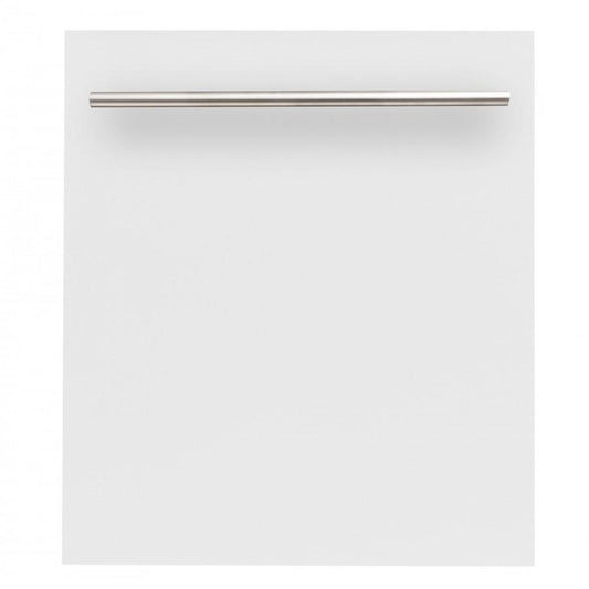 ZLINE 24" Dishwasher in White Matte, Stainless Steel Tub, DW-WM-H-24