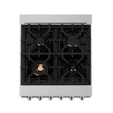 ZLINE 24" Gas On Gas Range, Stainless Steel, Brass Burners, RG-BR-24