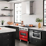 ZLINE 24" Gas Range with Red Gloss door, RG-RG-24