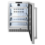 ZLINE 24 in. Touchstone Beverage Fridge w Stainless Steel Door RBSO-ST-24