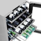 ZLINE 24 in. Touchstone Dual Zone 44 Bottle Wine Cooler With Panel Ready Glass Door RWDPO-24