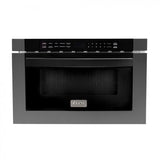 ZLINE 24" Microwave Drawer, Black Stainless Steel, MWD-1-BS
