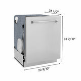 ZLINE 24" Monument, 3rd Rack Dishwasher, White Door, DWMT-WM-24