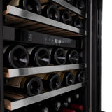 ZLINE 24" Monument Autograph Edition Dual Zone 44-Bottle Wine Cooler in Stainless Steel with Champagne Bronze Accents RWVZ-UD-24-CB