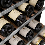ZLINE 24" Monument Autograph Edition Dual Zone 44-Bottle Wine Cooler in Stainless Steel with Champagne Bronze Accents RWVZ-UD-24-CB