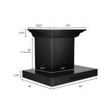 ZLINE 24" Range Hood, Black Stainless, Built-In Speakers, BSKENCRN-BT-24