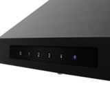 ZLINE 24" Wall Mount Range Hood In Black Stainless Steel With Crown Molding, BSKBNCRN-24