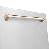 ZLINE 24"Autograph Dishwasher, Stainless, Accent Handle, DWMTZ-304-24-G