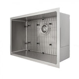 ZLINE 27" Undermount Single Bowl Sink in Stainless Steel, SRS-27