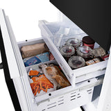 ZLINE 30" 16.1 cu. ft. Built-In 2-Door Bottom Freezer Refrigerator with Internal Water and Ice Dispenser in Black Stainless Steel-RBIV-BS-30