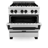 ZLINE 30" Autograph Dual Fuel Range, Stainless Steel, RAZ-30-MB