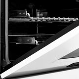 ZLINE 30" Autograph Dual Fuel Range, White Door, RAZ-WM-30-MB