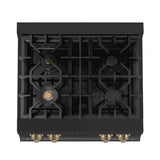 ZLINE 30" Autograph Edition Rangetop, Gold Accents, RTBZ-30-CB