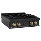 ZLINE 30" Autograph Edition Rangetop, Gold Accents, RTBZ-30-CB