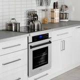ZLINE 30" Autograph Edition Single Wall Oven with Self Clean and True Convection in Stainless Steel AWSZ-30-MB