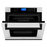 ZLINE 30" Autograph Edition Single Wall Oven with Self Clean and True Convection in Stainless Steel AWSZ-30-MB