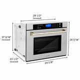 ZLINE 30" Autograph Edition Single Wall Oven with Self Clean and True Convection Stainless Steel AWSSZ-30-G