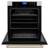ZLINE 30" Autograph Edition Single Wall Oven with Self Clean and True Convection Stainless Steel AWSSZ-30-G