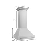 ZLINE 30" Autograph Stainless Wall Range Hood, 8654STX-30