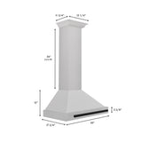 ZLINE 30" Autograph Stainless Wall Range Hood KB4SNZ-30-MB