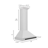ZLINE 30" Autograph Stainless Wall Range Hood KB4STZ-30-G