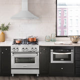ZLINE 30" Bundle Range RA30 & Wall Range Hood KB-30, 2KP-RARH30