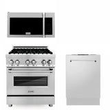 ZLINE 30" Bundled Stainless DualRange RangeHood Dishwasher 3KP-RAOTRH30-DW