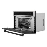 ZLINE 30” Convection Microwave, Stainless Steel, Black MWOZ-30-SS-MB