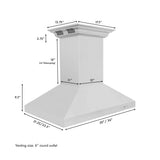 ZLINE 30" CrownSound‚ Ducted Vent Island Mount Range Hood in Stainless Steel, Built-in Bluetooth Speakers, KL3iCRN-BT-30