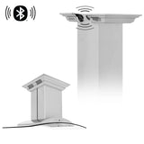 ZLINE 30" CrownSound‚ Ducted Vent Island Mount Range Hood in Stainless Steel with Built-in Bluetooth Speakers, GL9iCRN-BT-30