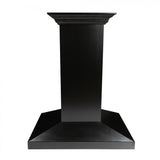 ZLINE 30" Designer Wooden Island Range Hood in Black, KBiCC-30