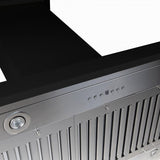 ZLINE 30" Designer Wooden Island Range Hood in Black, KBiCC-30