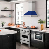 ZLINE 30" DuraSnow® Stainless Steel Range Hood with Color Shell Options 8654SNX-BG-30