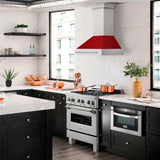ZLINE 30" DuraSnow® Stainless Steel Range Hood with Color Shell Options 8654SNX-RM-30
