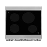 ZLINE 30" Induction Range in DuraSnow with a 4 Element Stove and Electric Oven RAINDS-BLM-30